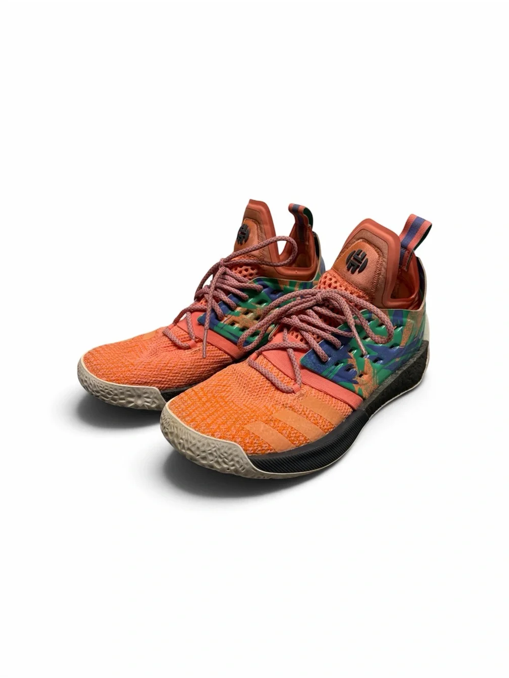 Adidas Harden vol.2 used sneakers size 8 multi color
